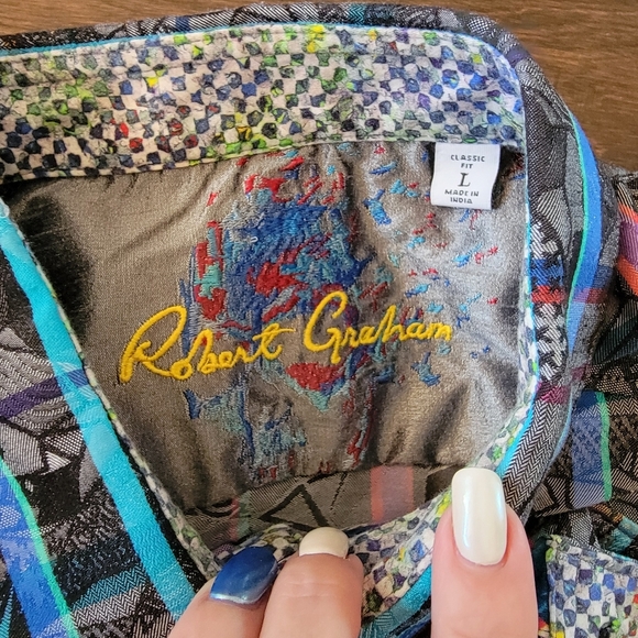 Robert Graham Vibrant Color Front Button Down Shirt - Picture 2 of 5